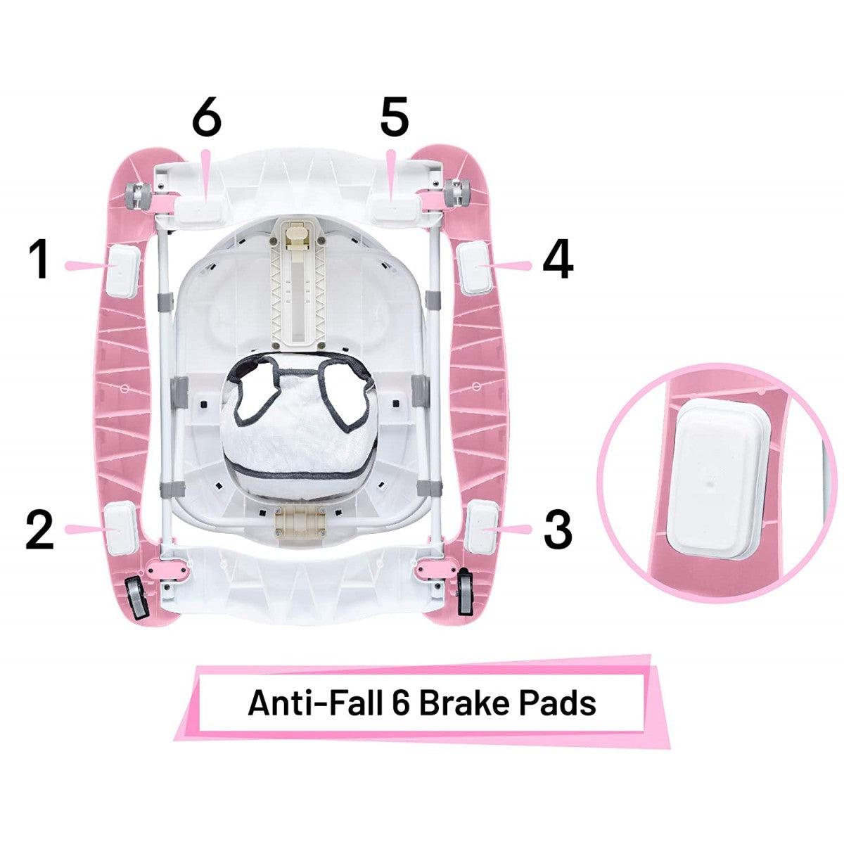 R For Rabbit Baby Walker Ringa Ringa Pink White