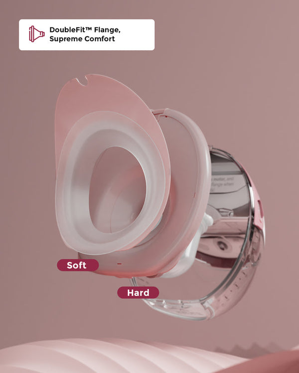 Momcozy Mobile Style™ M6 Double Hands-Free Slim Breast Pump 24mm Pink