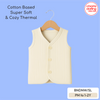Babiano Cotton-Blend Front-Open Sleeveless Thermal Vest - Cream