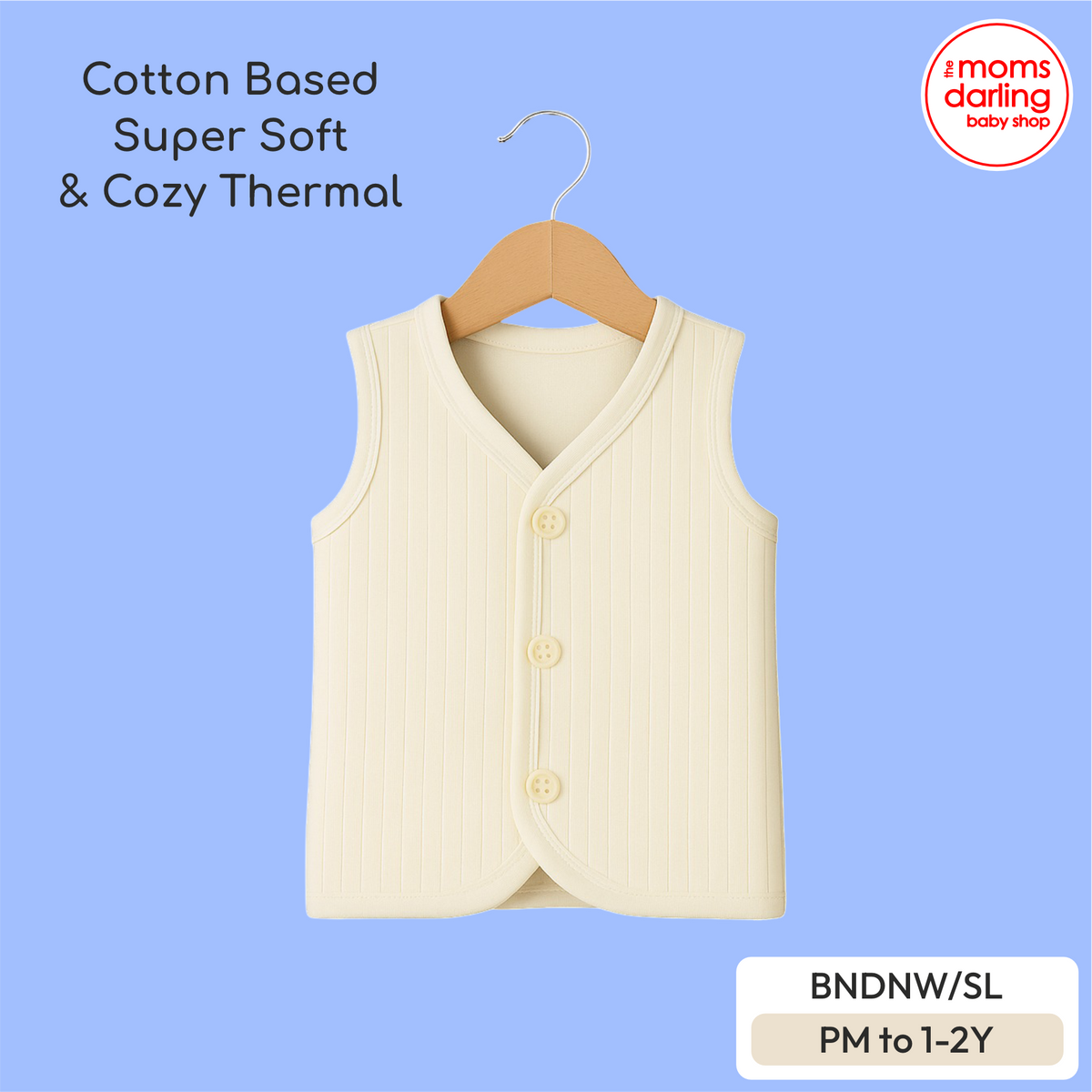 Babiano Cotton-Blend Front-Open Sleeveless Thermal Vest - Cream