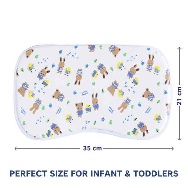 Hopop Soft Memory Foam Baby Head Shaping Pillow - Friends