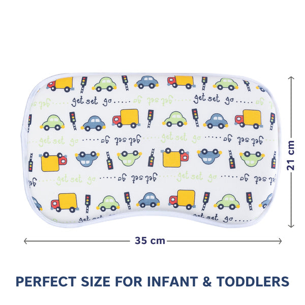 Hopop Soft Memory Foam Baby Head Shaping Pillow - Transport