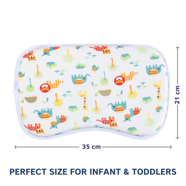 Hopop Soft Memory Foam Baby Head Shaping Pillow - Jungle