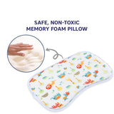 Hopop Soft Memory Foam Baby Head Shaping Pillow - Jungle