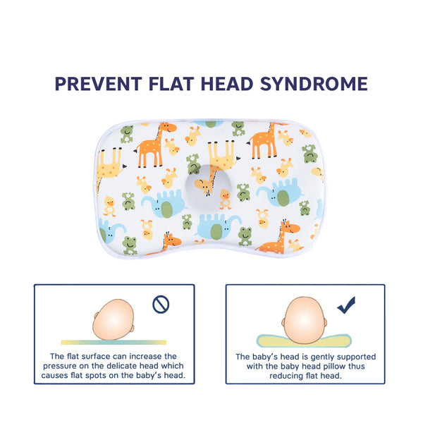 Hopop Soft Memory Foam Baby Head Shaping Pillow - Giraffe