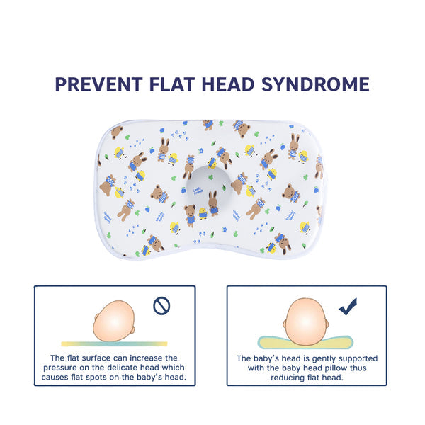 Hopop Soft Memory Foam Baby Head Shaping Pillow - Friends