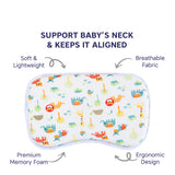 Hopop Soft Memory Foam Baby Head Shaping Pillow - Jungle