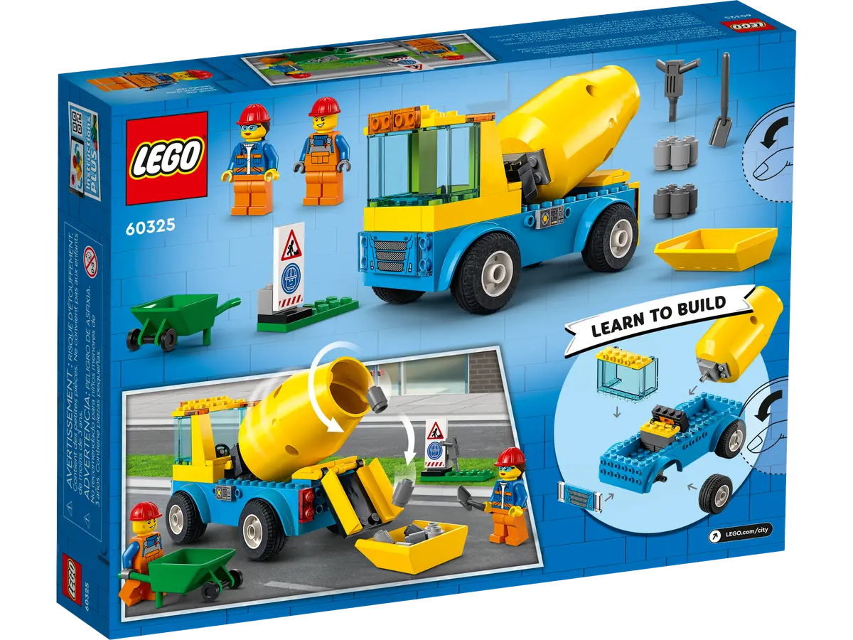 LEGO City Cement Mixer Truck 4+ 85Pcs 60325