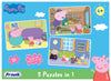 Frank Peppa Pig 3-in-1 Puzzles 26Pcs