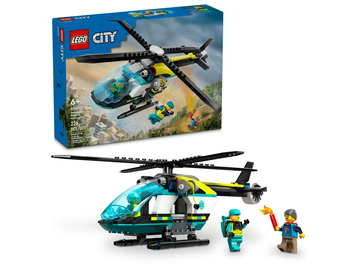LEGO City Emergency Rescue Helicopter 6+ 226Pcs 60405