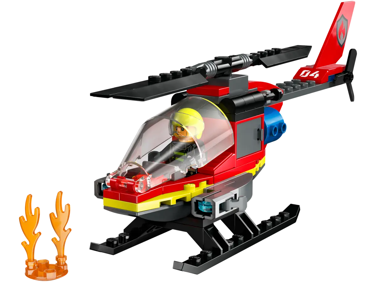 LEGO City Fire Rescue Helicopter 5+ 85Pcs 60411