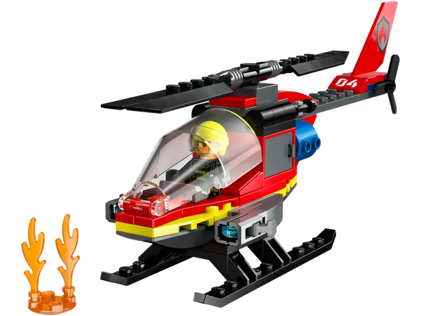 LEGO City Fire Rescue Helicopter 5+ 85Pcs 60411