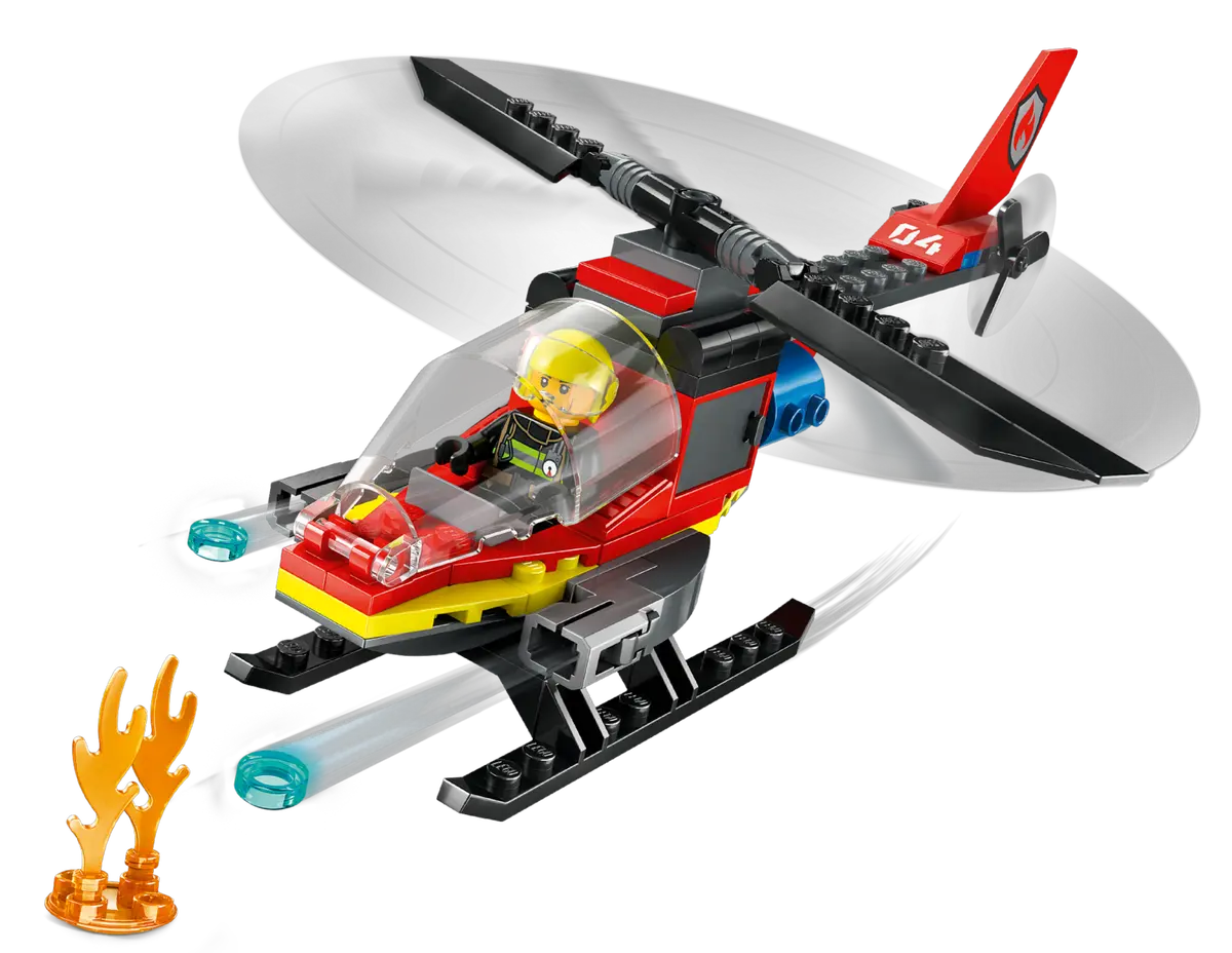 LEGO City Fire Rescue Helicopter 5+ 85Pcs 60411