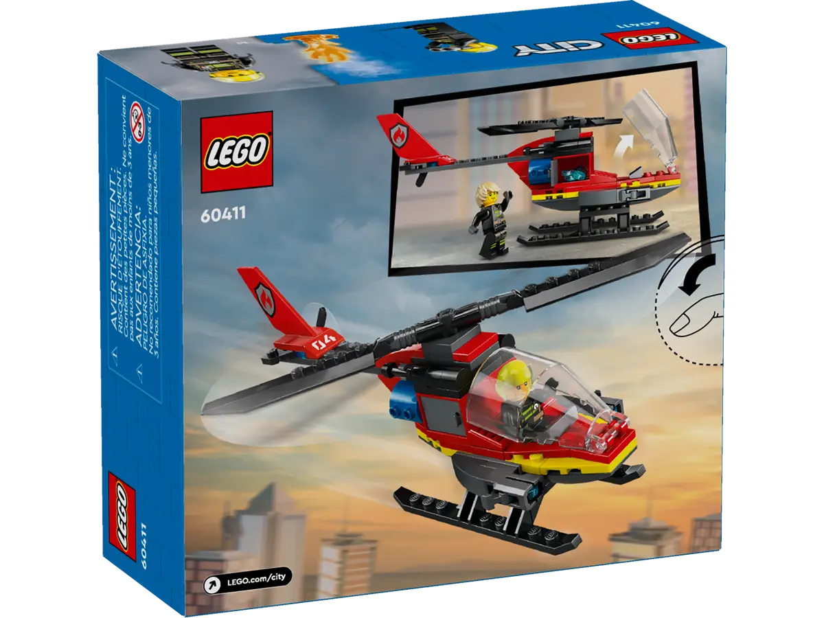 LEGO City Fire Rescue Helicopter 5+ 85Pcs 60411