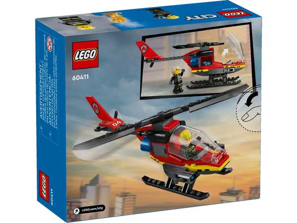 LEGO City Fire Rescue Helicopter 5+ 85Pcs 60411