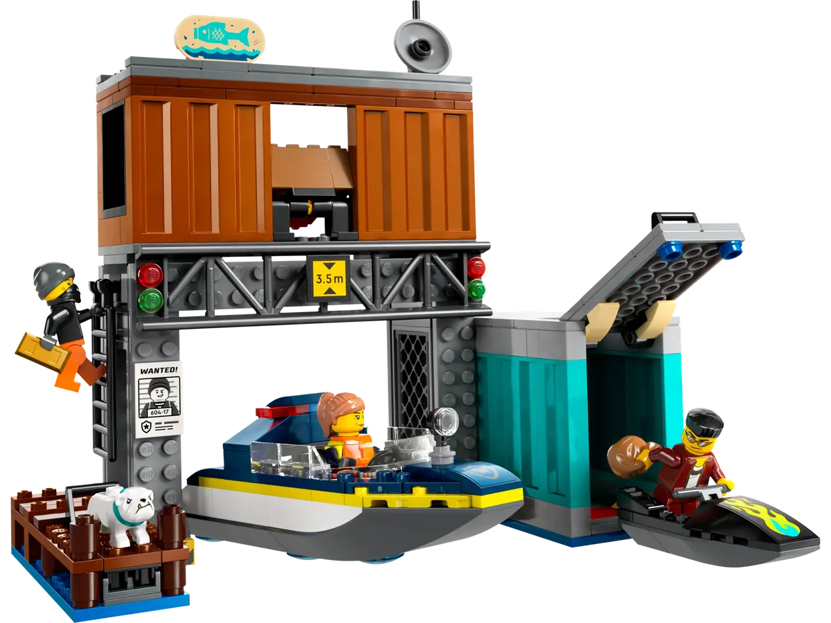 LEGO City Police Speedboat And Crooks Hideout 6+ 311Pcs 60417