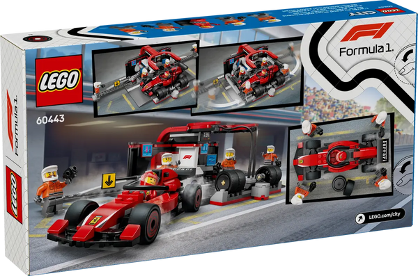 LEGO City F1 Pit Stop & Pit Crew With Ferrari Car 6+ 322Pcs 60443