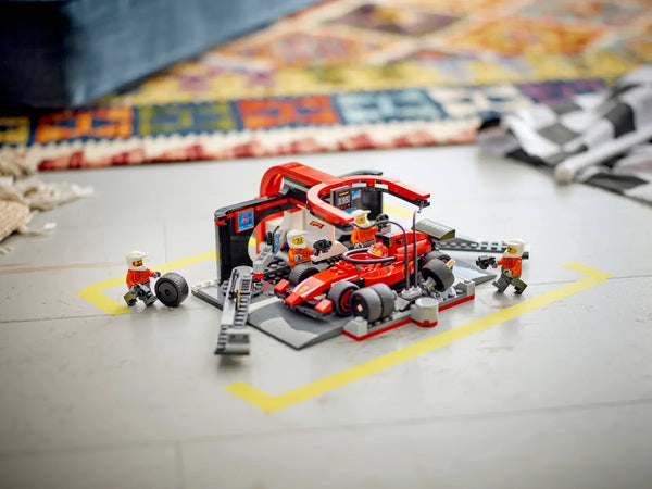 LEGO City F1 Pit Stop & Pit Crew With Ferrari Car 6+ 322Pcs 60443