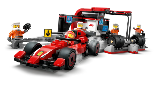 LEGO City F1 Pit Stop & Pit Crew With Ferrari Car 6+ 322Pcs 60443