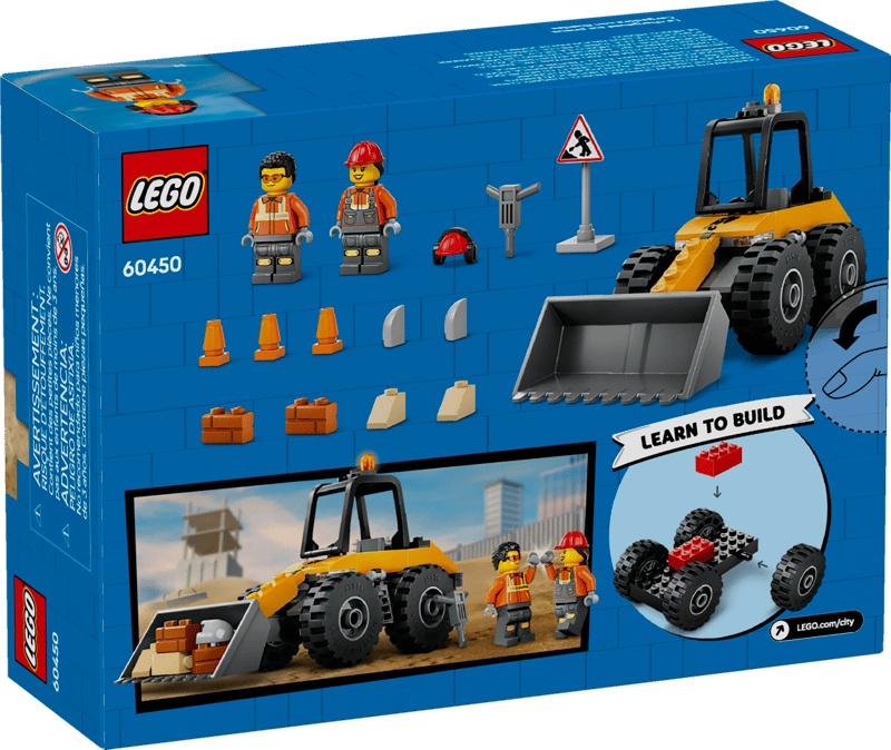 LEGO City Yellow Construction Wheel Loader 81 Pieces Yellow