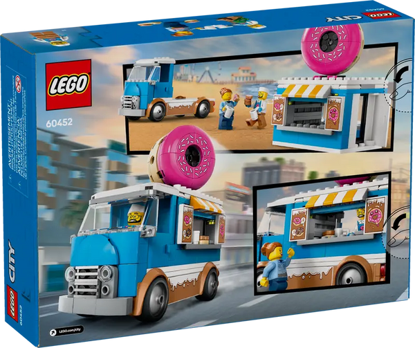 LEGO City Doughnut Truck Playset Vendor Vehicle Toy for Kids 5+ 196Pcs 60452