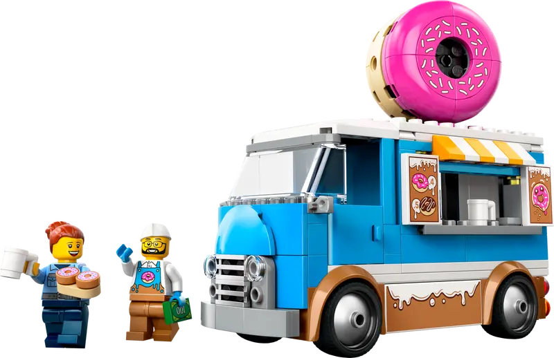 LEGO City Doughnut Truck Playset Vendor Vehicle Toy for Kids 5+ 196Pcs 60452