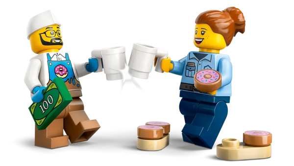 LEGO City Doughnut Truck Playset Vendor Vehicle Toy for Kids 5+ 196Pcs 60452