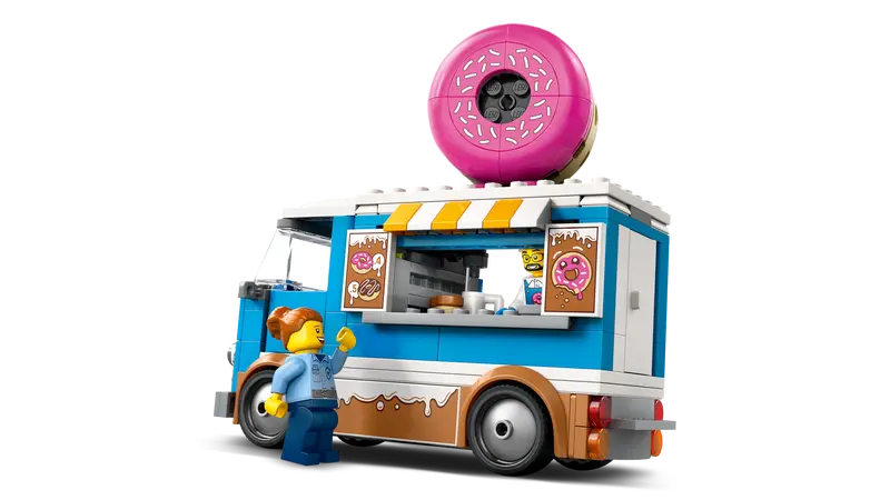 LEGO City Doughnut Truck Playset Vendor Vehicle Toy for Kids 5+ 196Pcs 60452