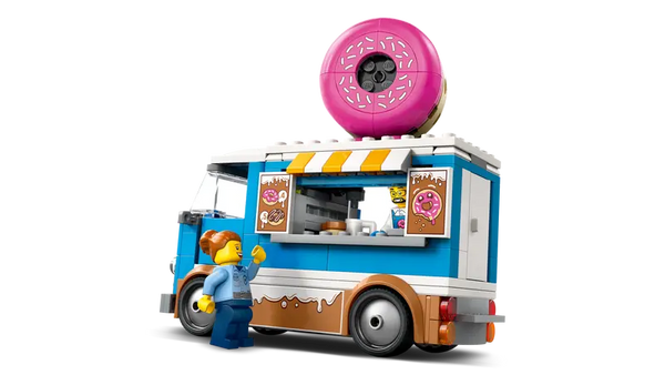 LEGO City Doughnut Truck Playset Vendor Vehicle Toy for Kids 5+ 196Pcs 60452