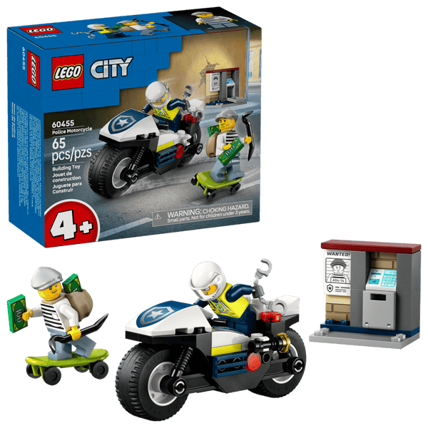 LEGO City Police Motorcycle Chase 4+ 60455