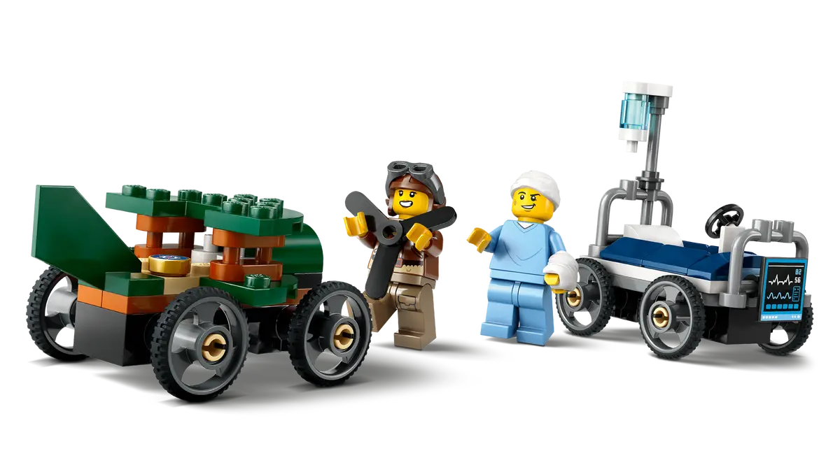 LEGO City Airplane vs. Hospital Bed Race Car Pack 5+ 70Pcs 60459