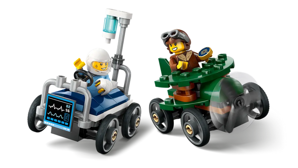 LEGO City Airplane vs. Hospital Bed Race Car Pack 5+ 70Pcs 60459