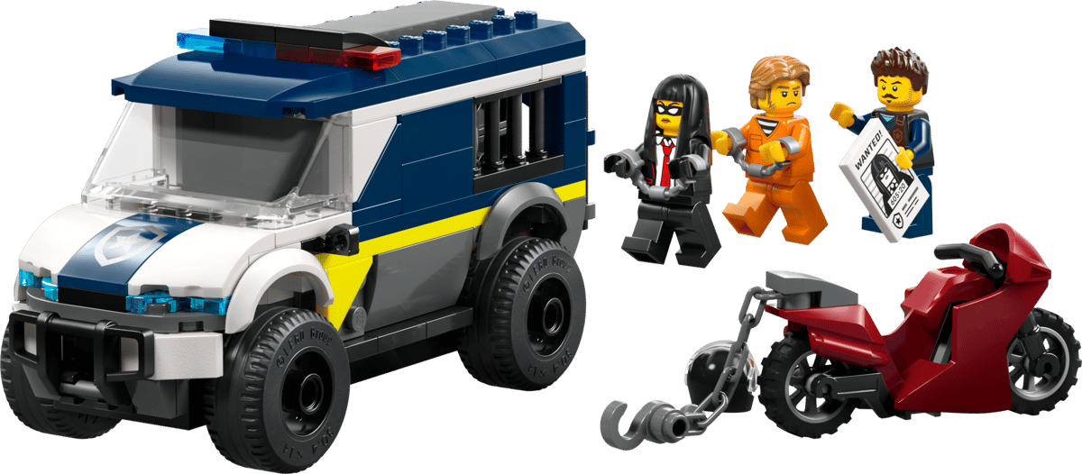LEGO City Police Prisoner Transport Van 198 Pieces 7 × 14 × 6 cm Multicolour