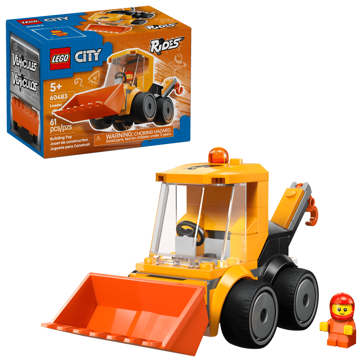 LEGO City Rides Construction Loader 61 Pieces 6 × 15 × 5 cm Yellow
