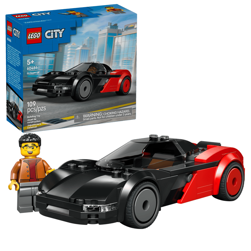 LEGO City EV Supercar 109 Pieces Red & Black
