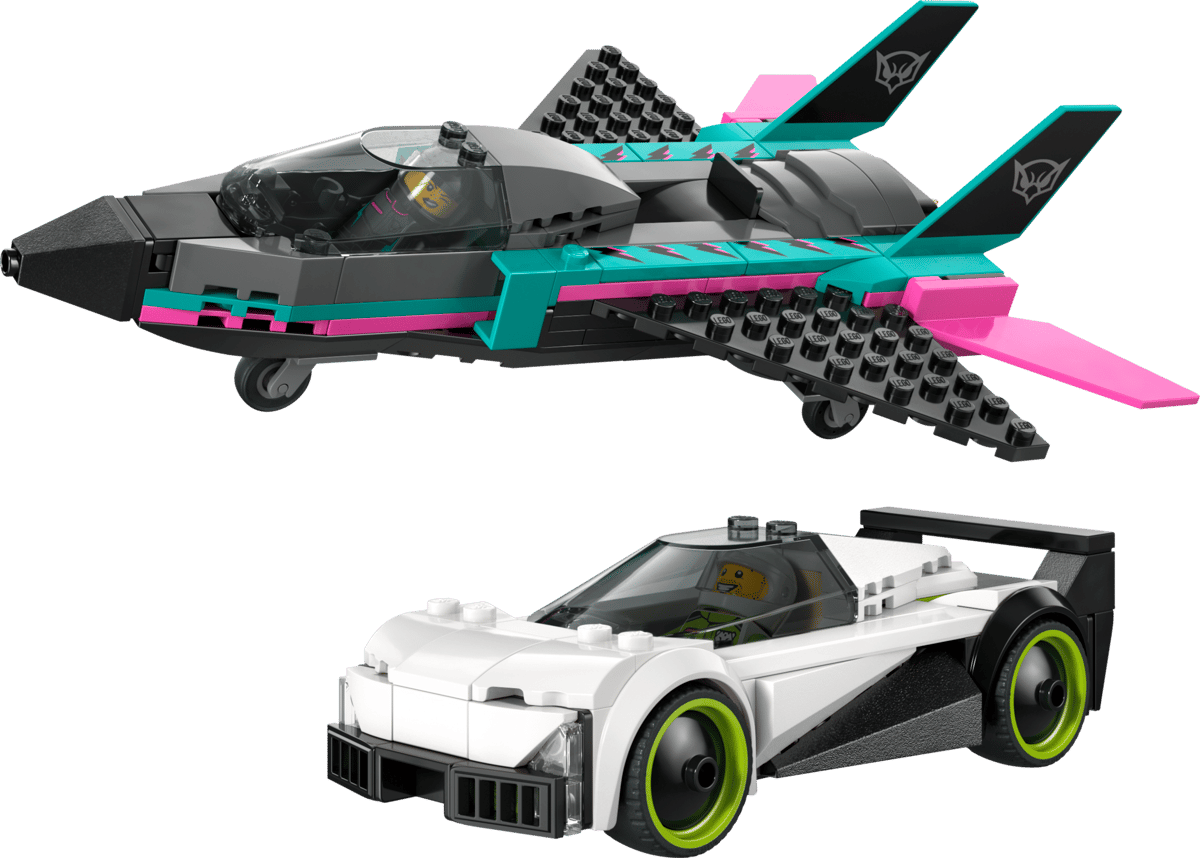 LEGO City Jet vs. Car 259 Pieces 7 × 21 × 16 cm Multicolour