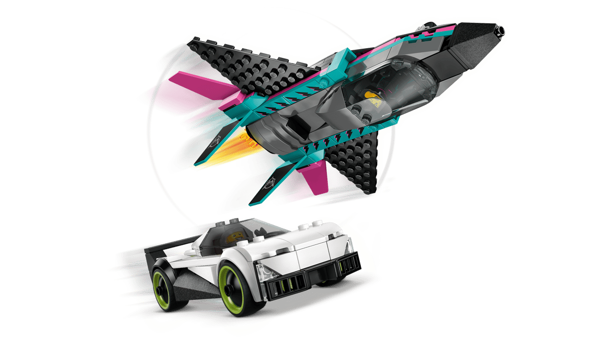 LEGO City Jet vs. Car 259 Pieces 7 × 21 × 16 cm Multicolour
