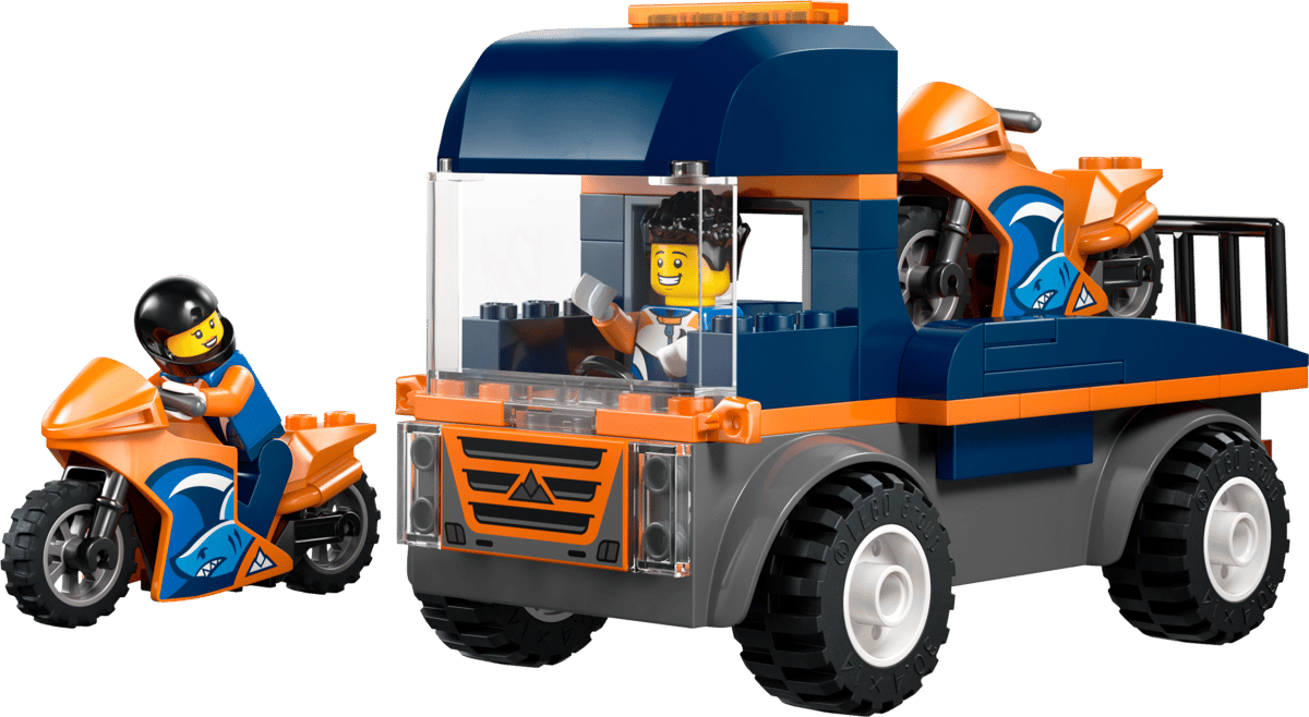 LEGO City Motorcycle Transporter 88 Pieces 8 × 14 × 7 cm Multicolour
