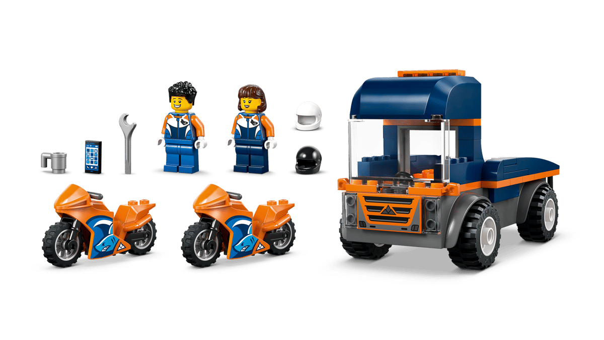 LEGO City Motorcycle Transporter 88 Pieces 8 × 14 × 7 cm Multicolour