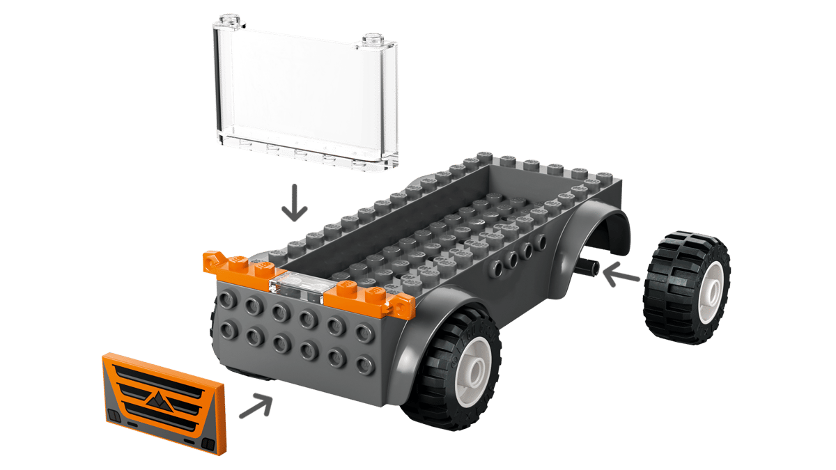 LEGO City Motorcycle Transporter 88 Pieces 8 × 14 × 7 cm Multicolour