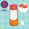 B Box Tritan Sport Spout Drink Bottle 450Ml - Strawberry Shake Pink Orange