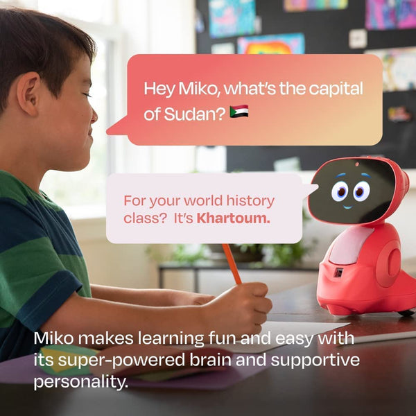 Miko 3 AI-Powered Smart Robot Red