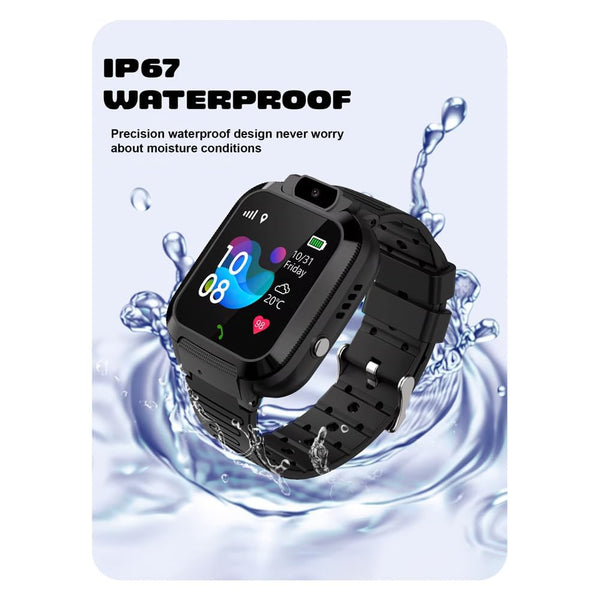 Spiky Basilisk Smartwatch with GPS Location, Camera, SOS Chat & Voice Calling - Black