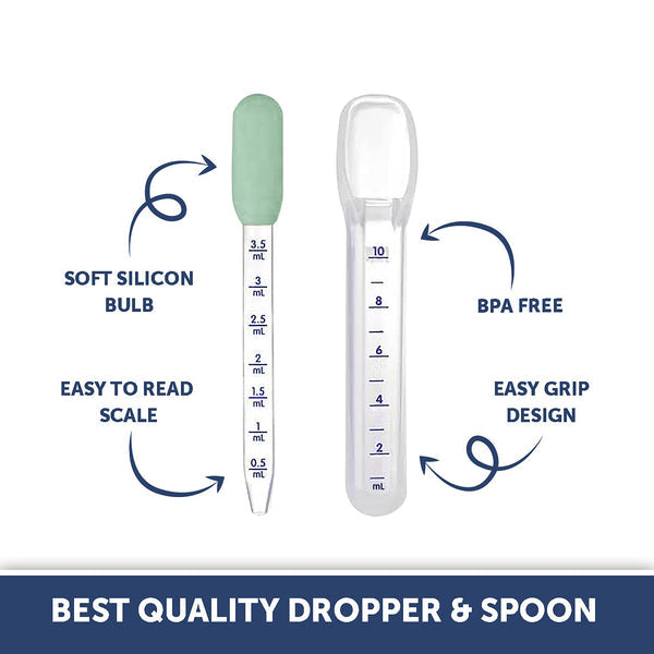 Hopop Medicine Spoon & Dropper - Green