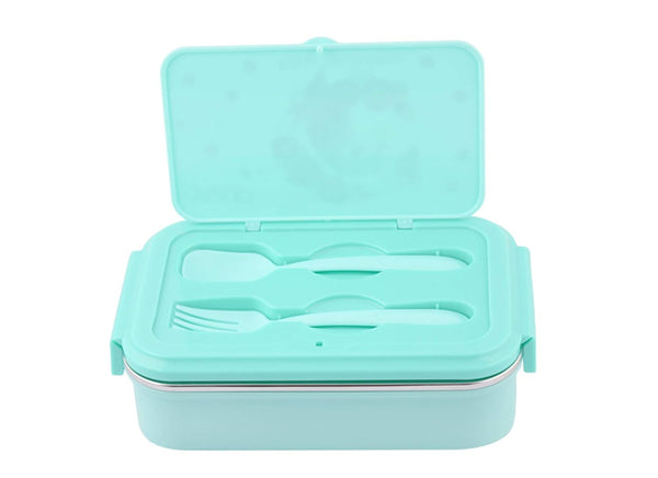 Youp Stainless Steel Sage Green Color Kids Lunch Box - Unicorn