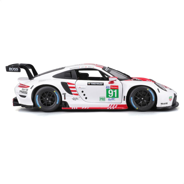 Bburago 1:24 2024 Porsche 911 991-2 RSR No 91 Licensed Diecast Scale Model Car