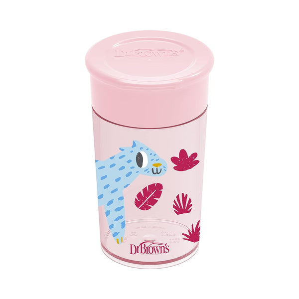 Dr Browns Smooth Wall Cheers 360 Cup Without Handle 200mL - Pink Deco
