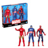 Marvel 6-Inch 3 Pack Set Including Iron Man, Captain America, and Spider-Man Action Super Hero Toys