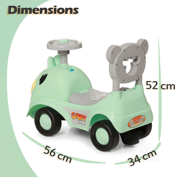 Dash Gaffy Ride On with Music Horn, Backrest And Under Seat Storage Utility Box For Age 1 Year to 3 Years