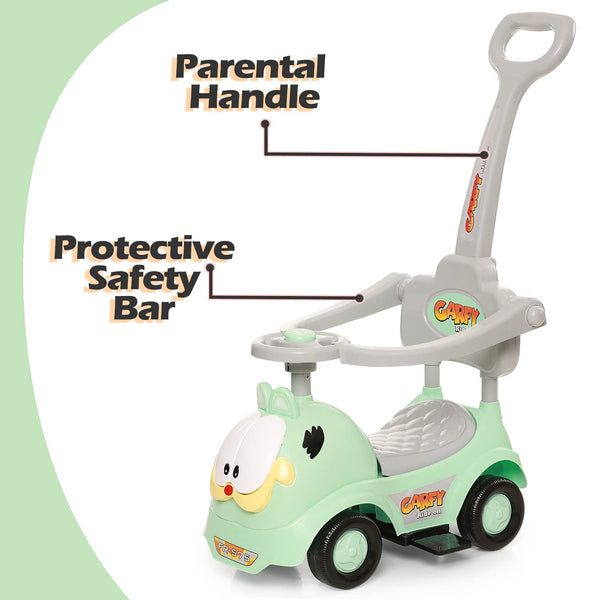 Dash Gaffy 3 in 1 Ride On with Removable Parental Handle - Musical Push Car with Utility Storage Toy Box - 1 to 3 Years